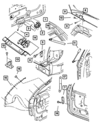 5019039AB - Body Sheet Metal Except Doors: Liftgate Latch for Chrysler: Town &amp; Country | Dodge: Caravan, Grand Caravan Image