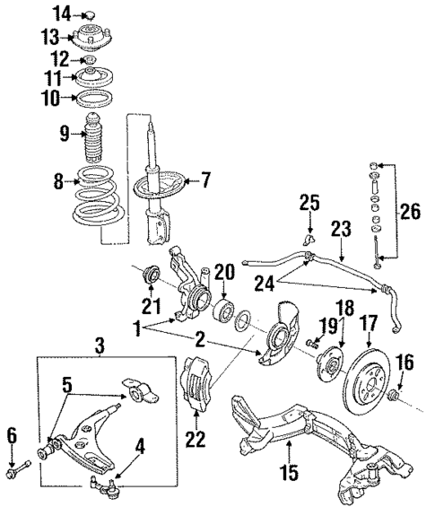 Suspension Components for 1992 Ford Escort #0