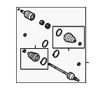 88964475 - Front Drive Axle: Axle Assembly for Chevrolet: Colorado | GMC: Canyon Image