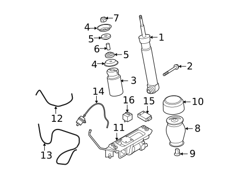Struts & Components for 2008 BMW 535xi #1