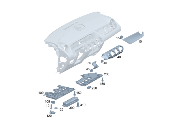 2476801104 - Instrument Panel/Center Console/Linings: Trim Strip for Mercedes-Benz: 180b, GLA250, GLA35 AMG, GLA45 AMG Image image
