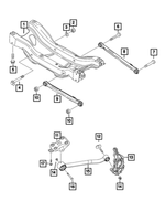 68309201AB - Rear Suspension: Rear Control Arm Assembly, Right, Trailing Link, Rear for Jeep: Compass Image