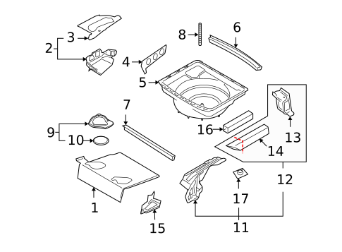 Rear Floor & Rails for 2004 Audi A8 Quattro #0