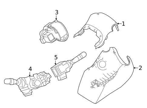 Shroud, Switches & Levers for 2021 Toyota C-HR #1