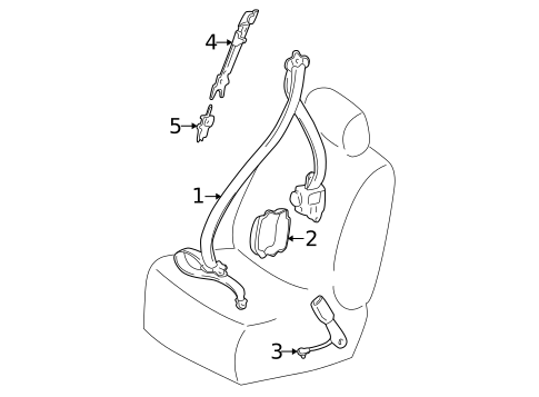 Front Seat Belts for 2002 Lexus LS430 #0