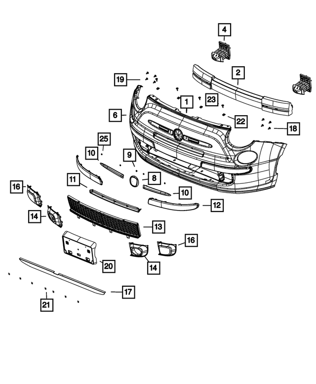 6102443AA - Frame, Bumper and Fascia: Nut for Mopar Image