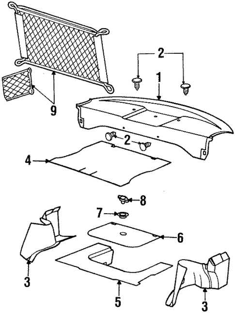 Interior Trim - Rear Body for 1999 Saturn SL2 #0
