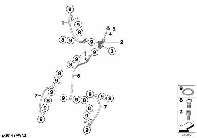 34327707907 - Brakes: Stahlflex Brake Hose -  for BMW-Motorrad Image