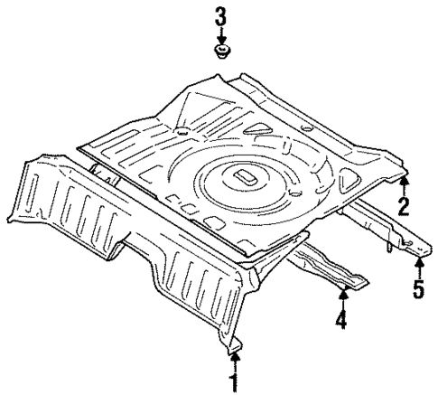 Rear Floor & Rails for 1998 Suzuki X-90 #0