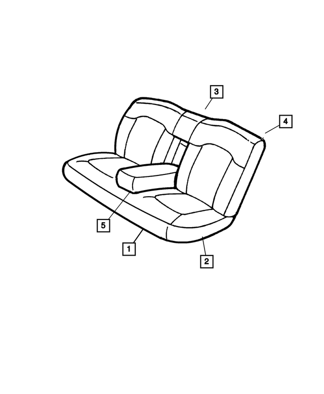 UG191DVAA - : Rear Seat Cushion Cover for Mopar Image