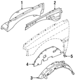 8973021740 - : Wheelhouse Liner for Honda: Passport Image