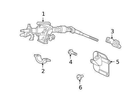 Steering Column Assembly for 2008 Honda Ridgeline #0