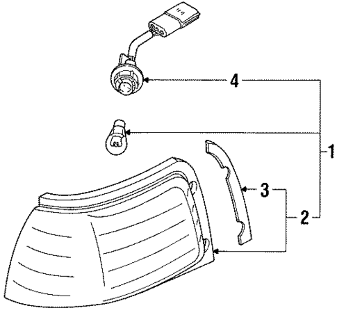 Signal Lamps for 1991 Mazda Protege #1