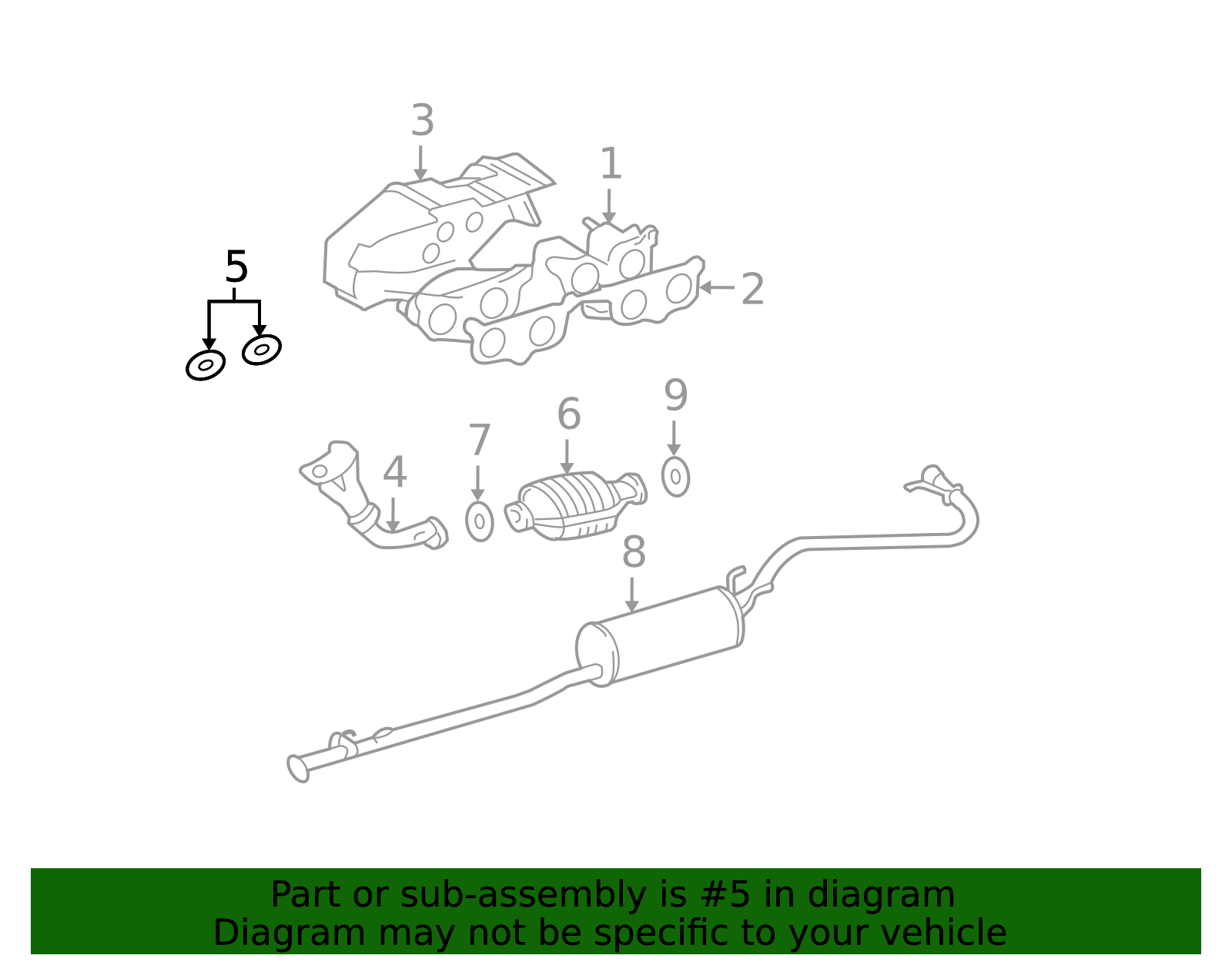 1991-2004 Toyota Exhaust Pipe to Manifold Gasket 90917-06061 | Toyota ...