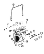 6PU643X7AC - : Rear Door Trim Armrest, Right for Mopar Image