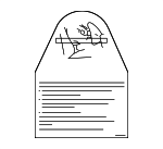 30736371 - Body: Air Bag Label for Volvo: S80, V70, XC70, XC90 Image