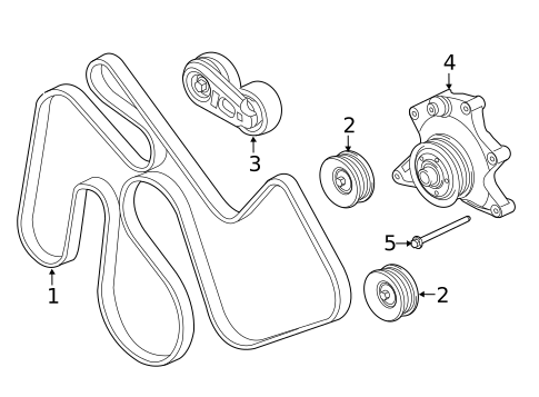Belts & Pulleys for 2017 Ford F-250 Super Duty #1