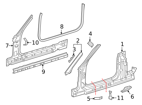 Rocker for 2021 Mercedes-Benz C63 AMG #1
