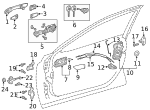 6874002080 - Body: Lower Hinge for Toyota Image