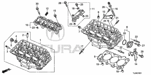 Front Cylinder Head (V6) for 2011 Acura TSX #0