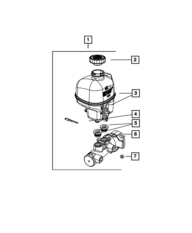 5102032AA - Service Brakes: Brake Master Cylinder for Mopar Image