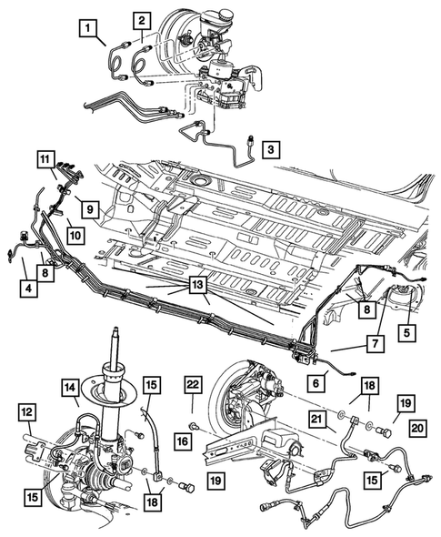 Brake Lines and Hoses for 2003 Chrysler PT Cruiser #0