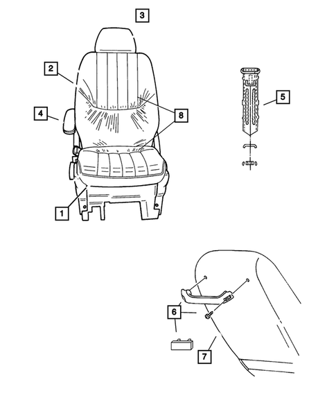 Sièges avant et pièces de fixation pour 2007 Chrysler Town & Country #8