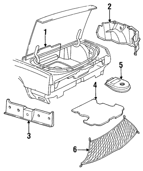 Interior Trim - Rear Body for 1997 Oldsmobile Regency #0
