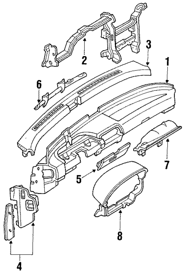FO2Z6104282E - Body: Instrument Panel for Ford: Probe Image
