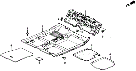 Floor Mat for 1988 Honda Prelude #0