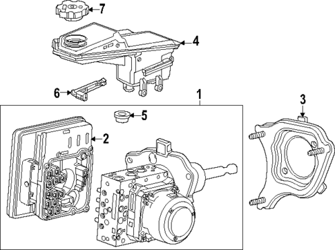 Master Cylinder - Components On Dash Panel for 2023 GMC Acadia #0