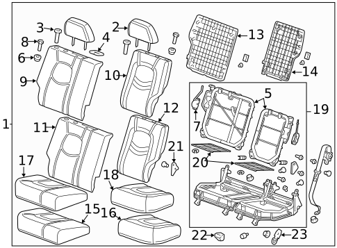 Rear Seat Components for 2009 Chevrolet HHR #0