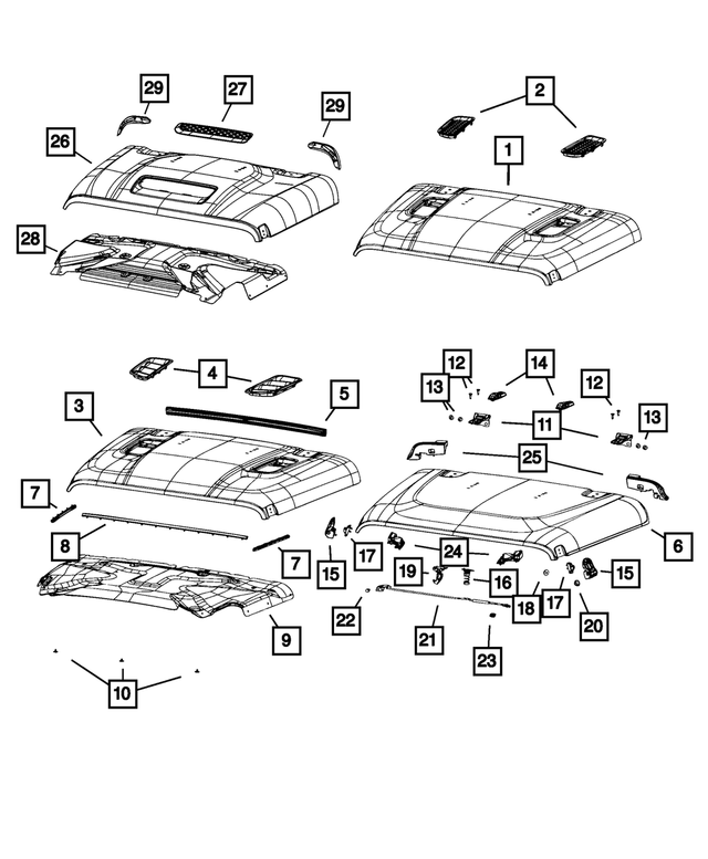 68766102AA - Body Sheet Metal Except Doors: Hood for Mopar Image image