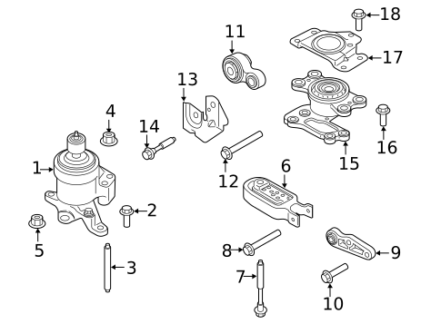Engine & Trans Mounting for 2018 Ford Edge #0