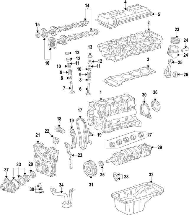 1140179727 - Engine: Cylinder Block for Toyota Image