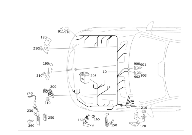 2215409135 - Electrical Equipment and Instruments: Electric Line for Mercedes-Benz Image image