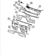 68058045AB - Body Sheet Metal Except Doors: Cowl Plenum Lower Panel for Mopar Image