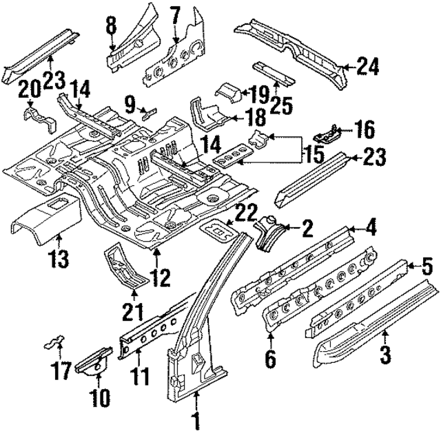 7645046P00 - : Inner Rocker for Nissan Image