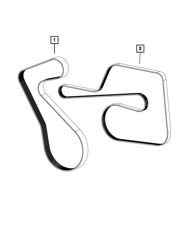 53011324AA - Cooling: Supercharger Drive Belt for Mopar Image image