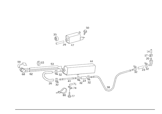 1074762426 - Fuel System: Hose for Mercedes-Benz Image image