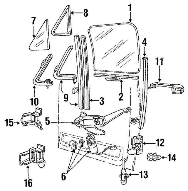 E9TZ1526594A - Electrical: Lock Actuator for Ford: Aerostar, Bronco, F-150, F-250, F-350, F-Super Duty, Taurus, Tempo | Mercury: Sable, Topaz Image