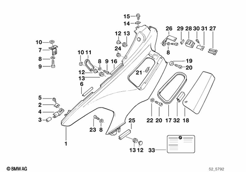 Tail Trim for 1991 BMW-Motorrad K 1 #0