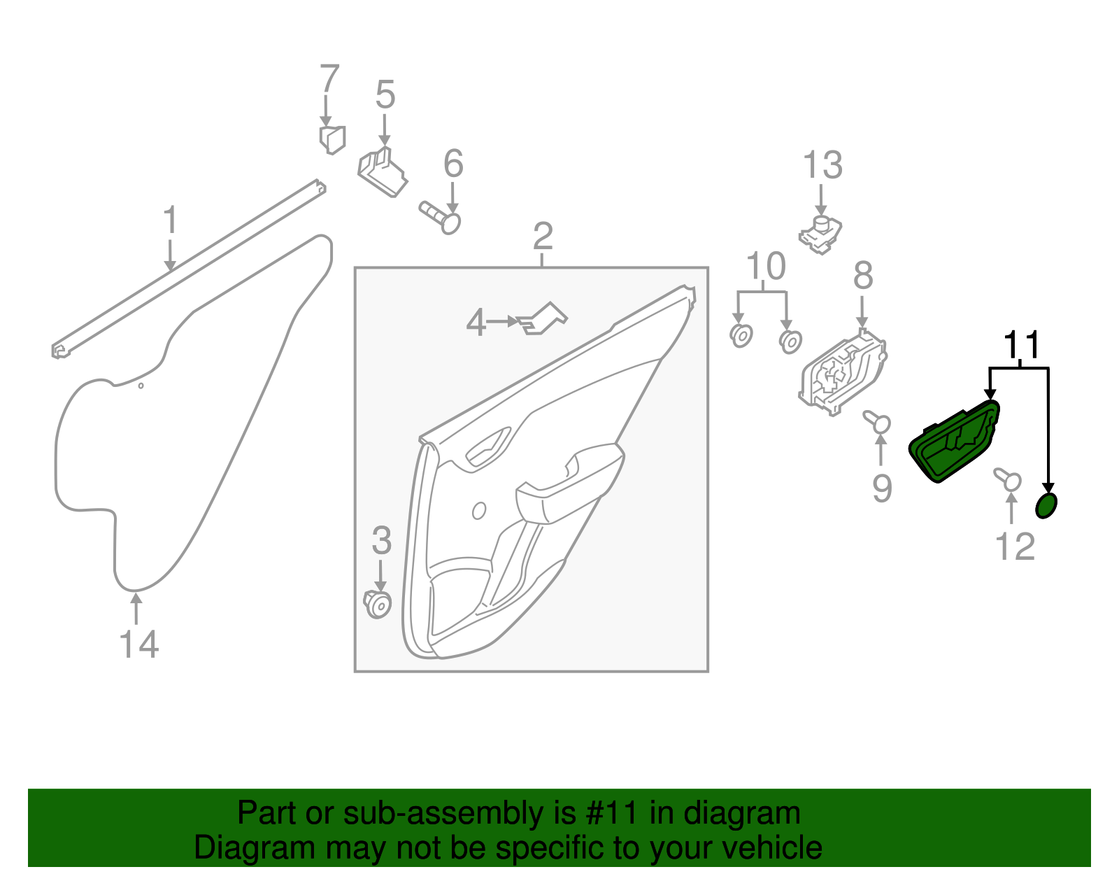 1 Lot (4 Pieces) Black Unpainted Exterior Door Handles For Kia Rio 2012-2017 – Front & Rear