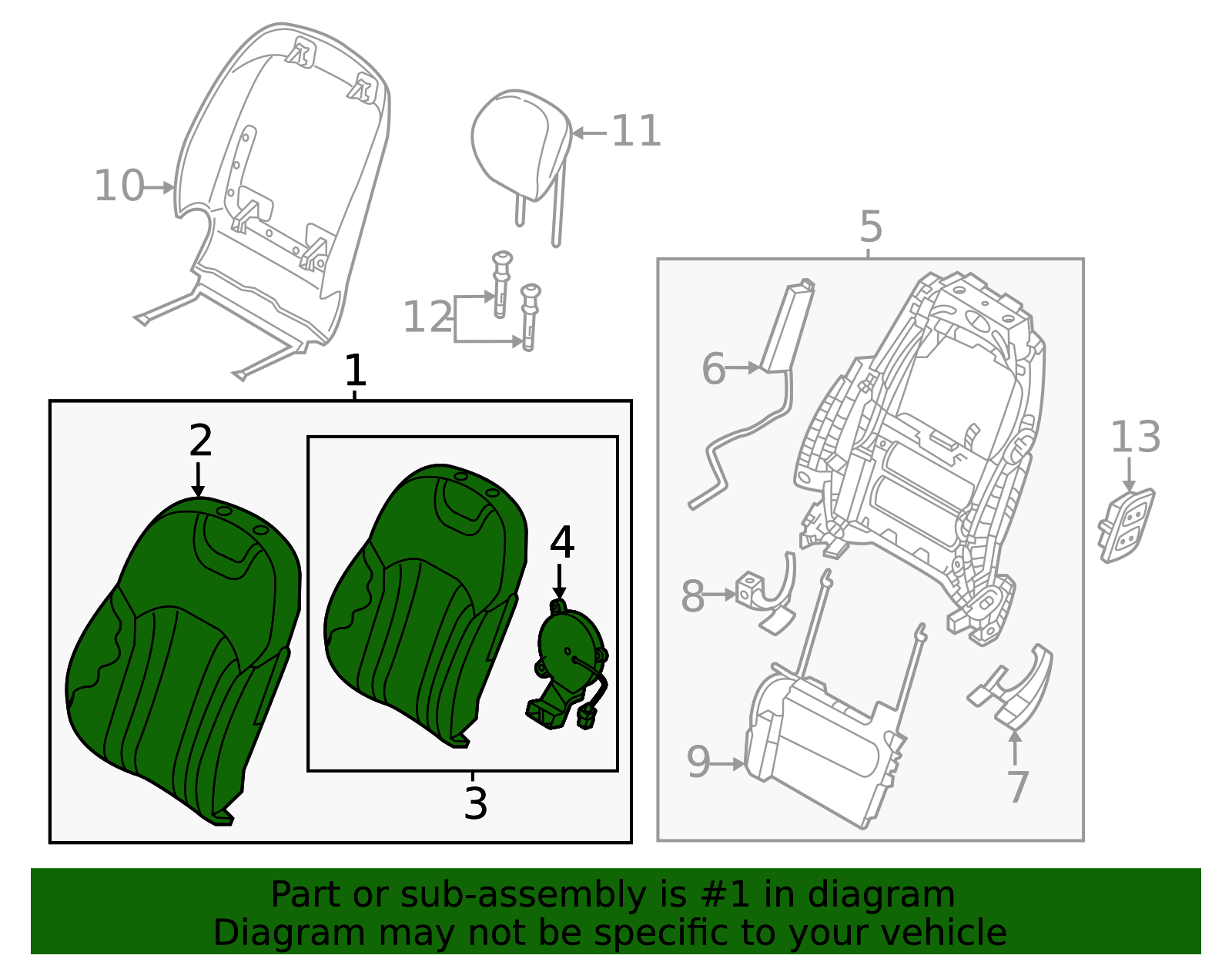 Seat Back Assembly 88400-T1070-JJQ | Checkered Flag Hyundai Parts