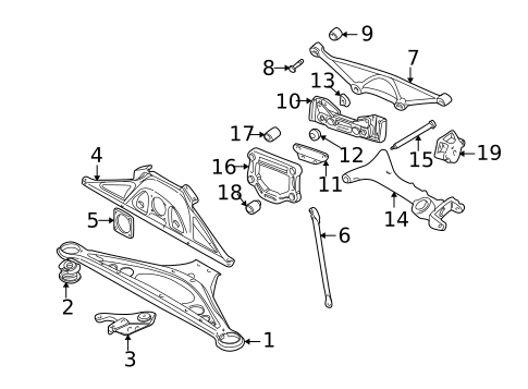 Rear Suspension for 2001 Jaguar XJ8 #1