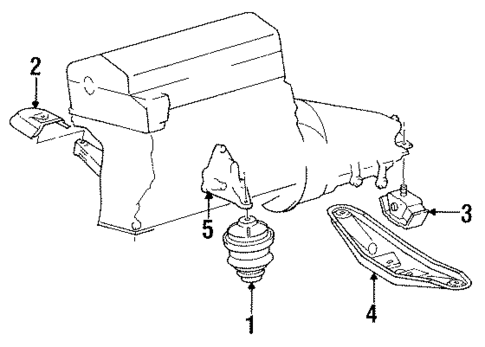 Engine & Trans Mounting for 1990 Mercedes-Benz 300D #0