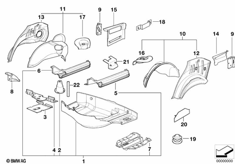 Body-Rear Body for 1996 BMW 325is #2