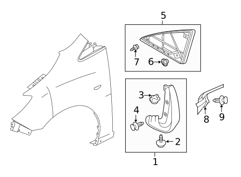 Exterior Trim - Fender for 2015 Mazda 5 #0