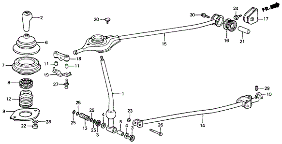 Shift Lever for 1988 Honda Civic #0