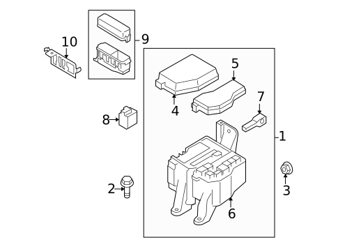 Fuse & Relay for 2009 Mazda CX-9 #0
